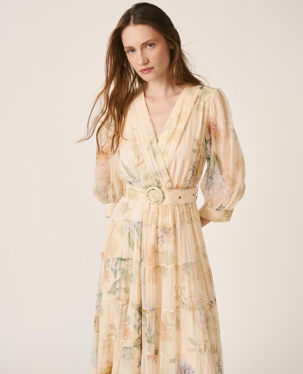 VESTIDO LONGO DE GASA