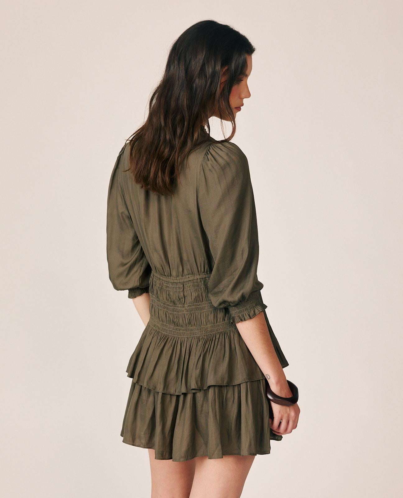 VESTIDO MINI CUELLO PICO