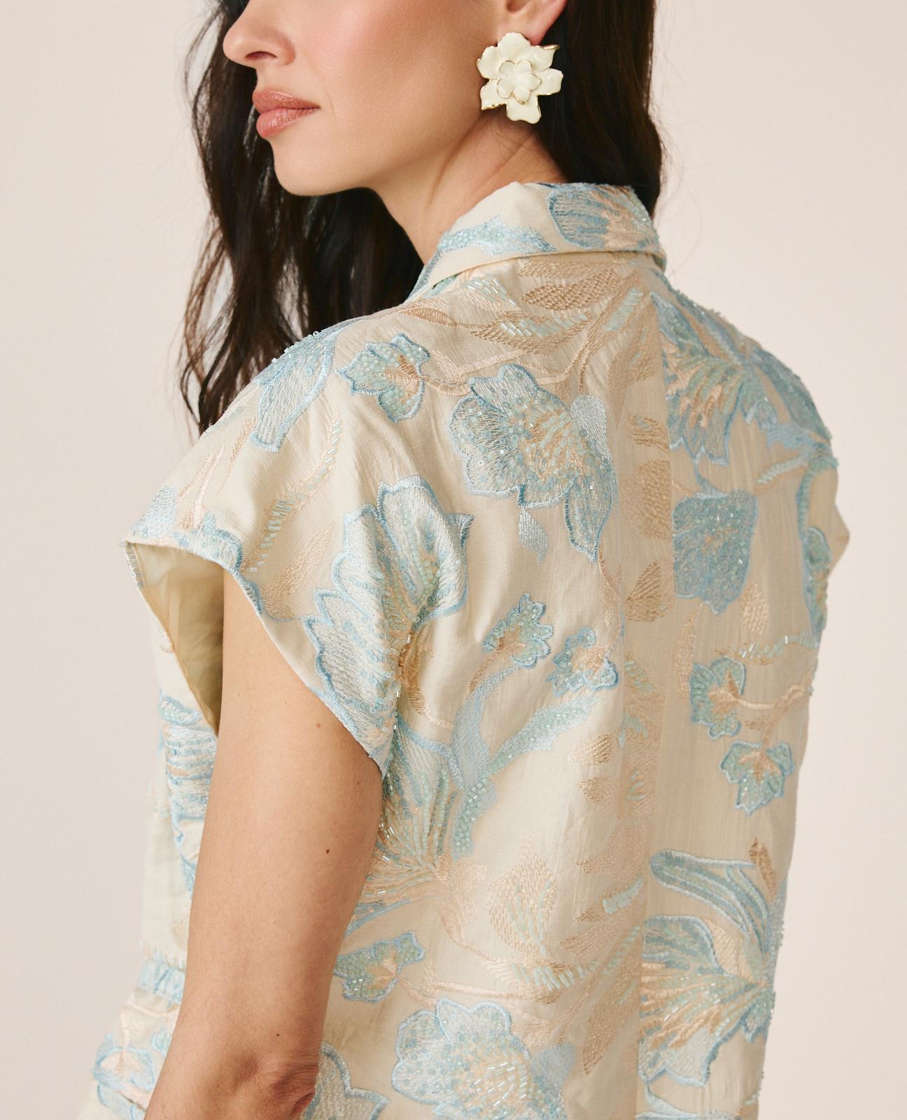 CHALECO BORDADO CUENTAS