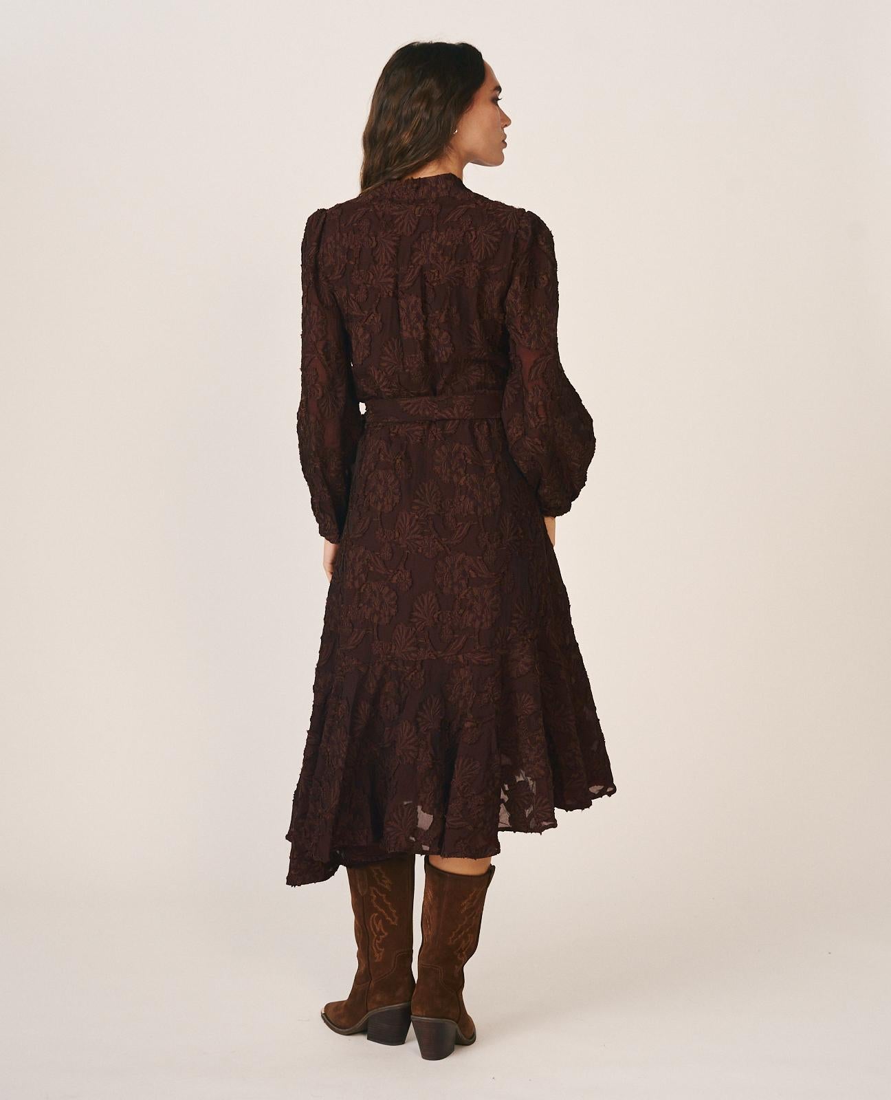 VESTIDO MIDI FIL COUPÉ FLORAL