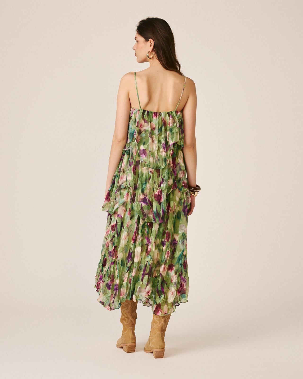VESTIDO GASA FLORAL