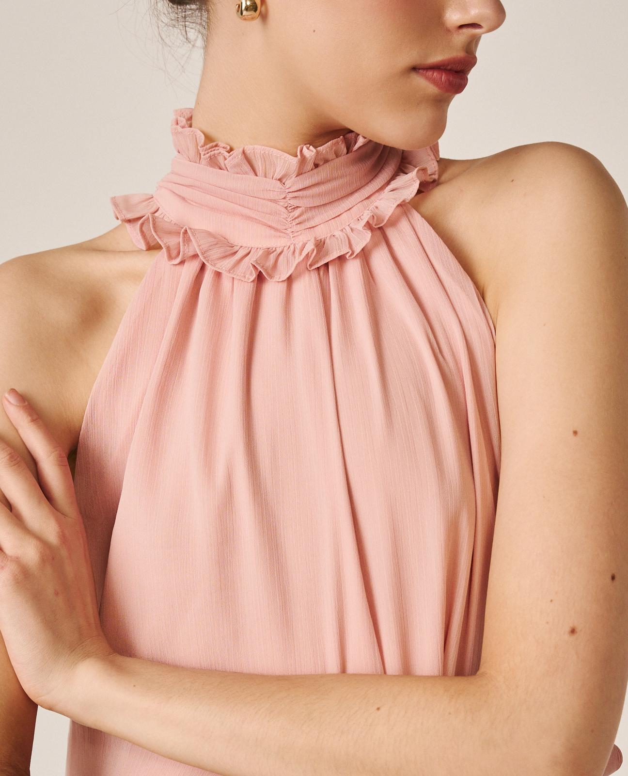 VESTIDO GASA VOLANTES