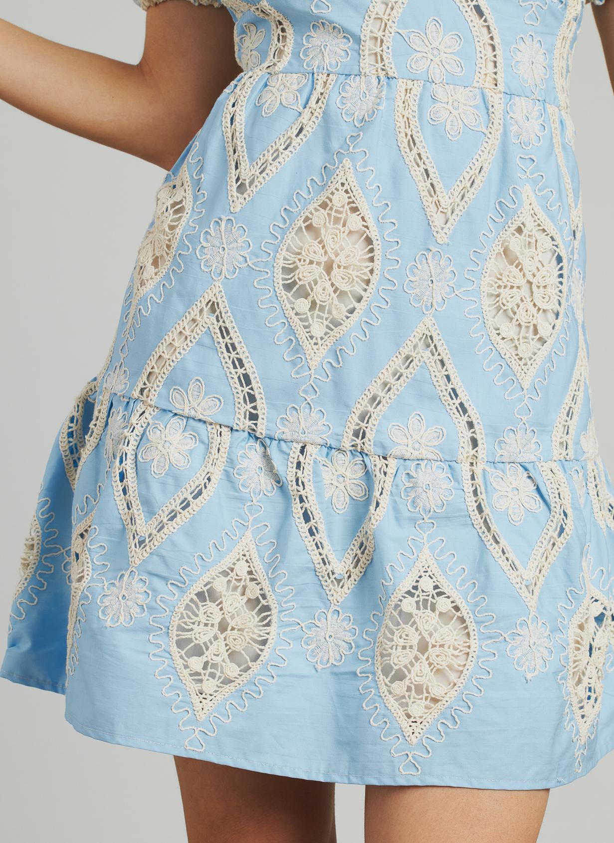 SHORT EMBROIDERED DRESS