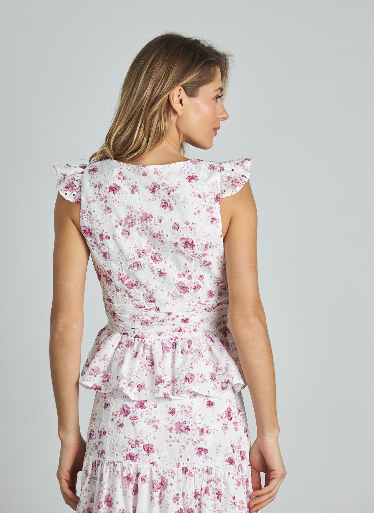BLUSA VOLANTES CALADO
