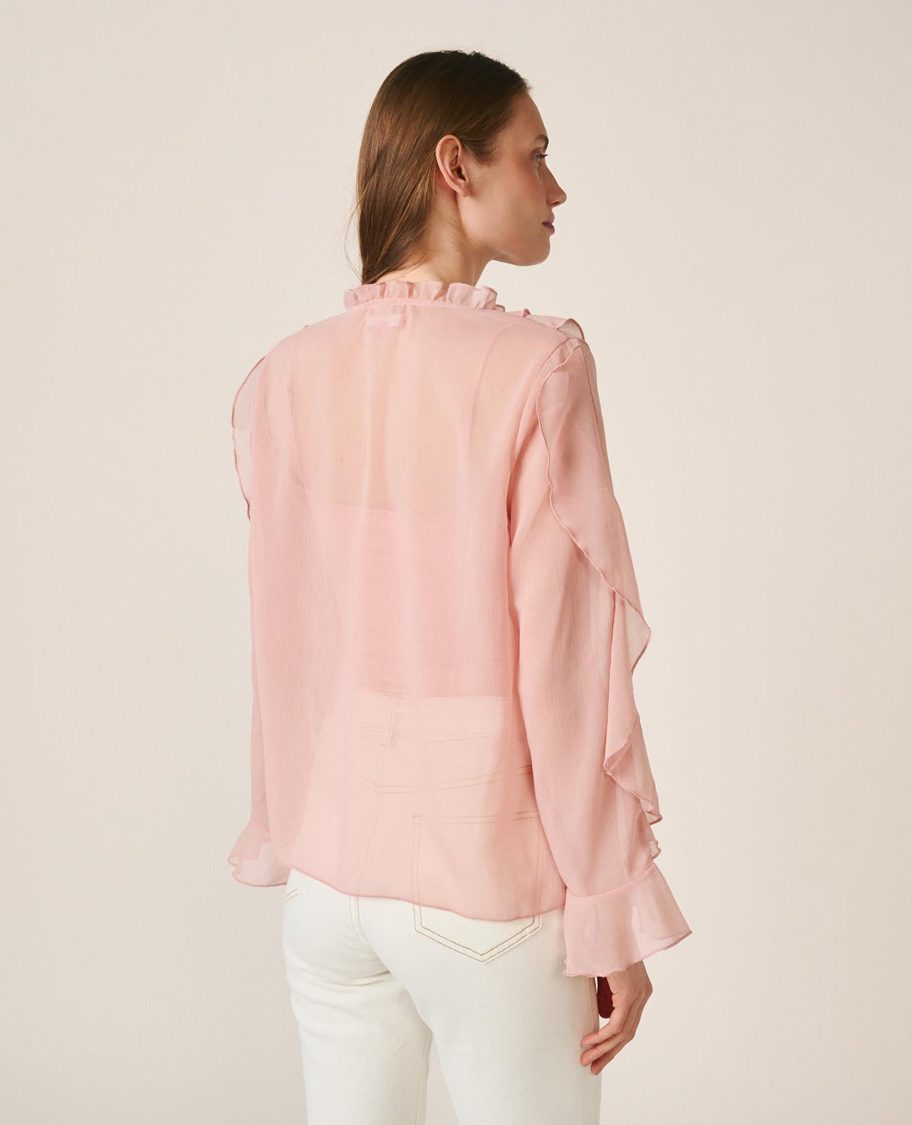 BLUSA CON VOLANTES