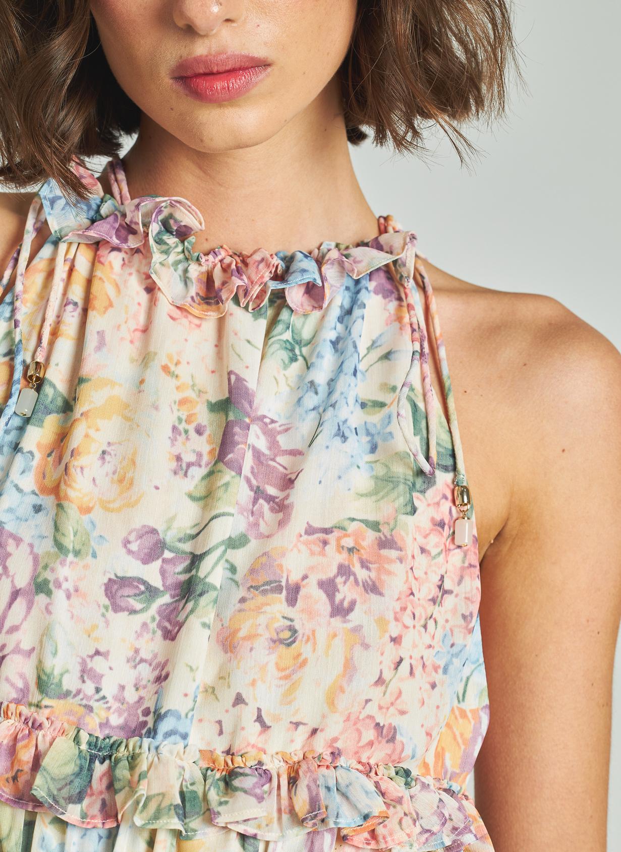 HALTER NECK MIDI DRESS