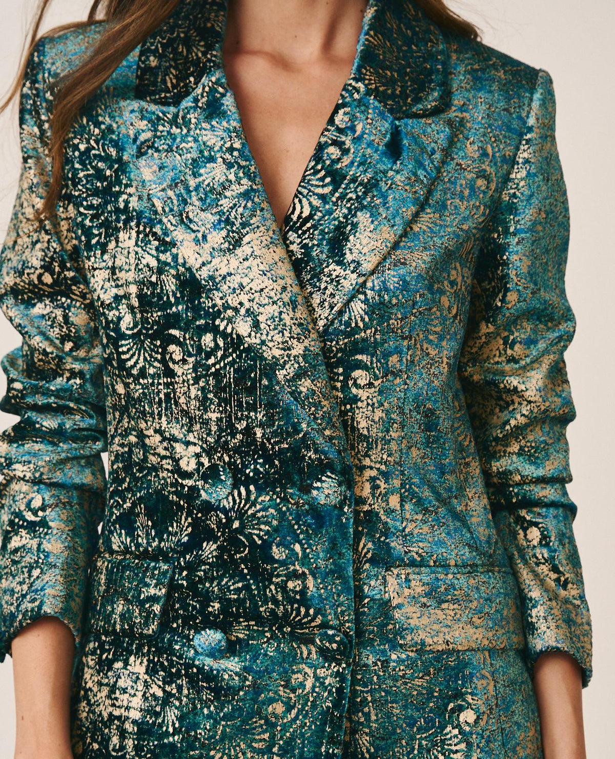 BLAZER TERCIOPELO ESTAMPADO