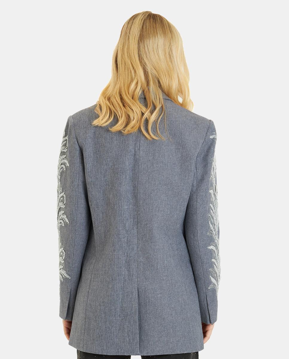 BLAZER WITH EMBROIDERED SLEEVES