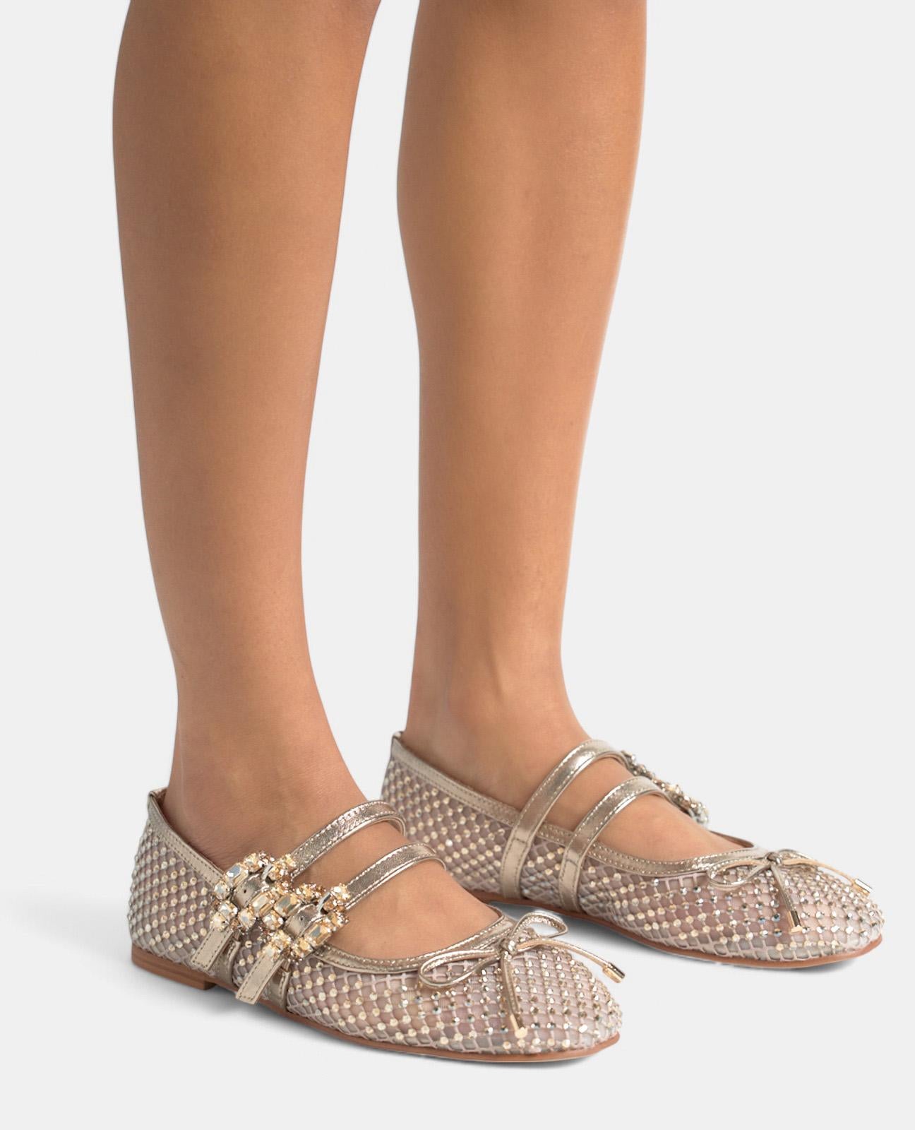 BALLERINA ROSSA FIBBIE STRASS