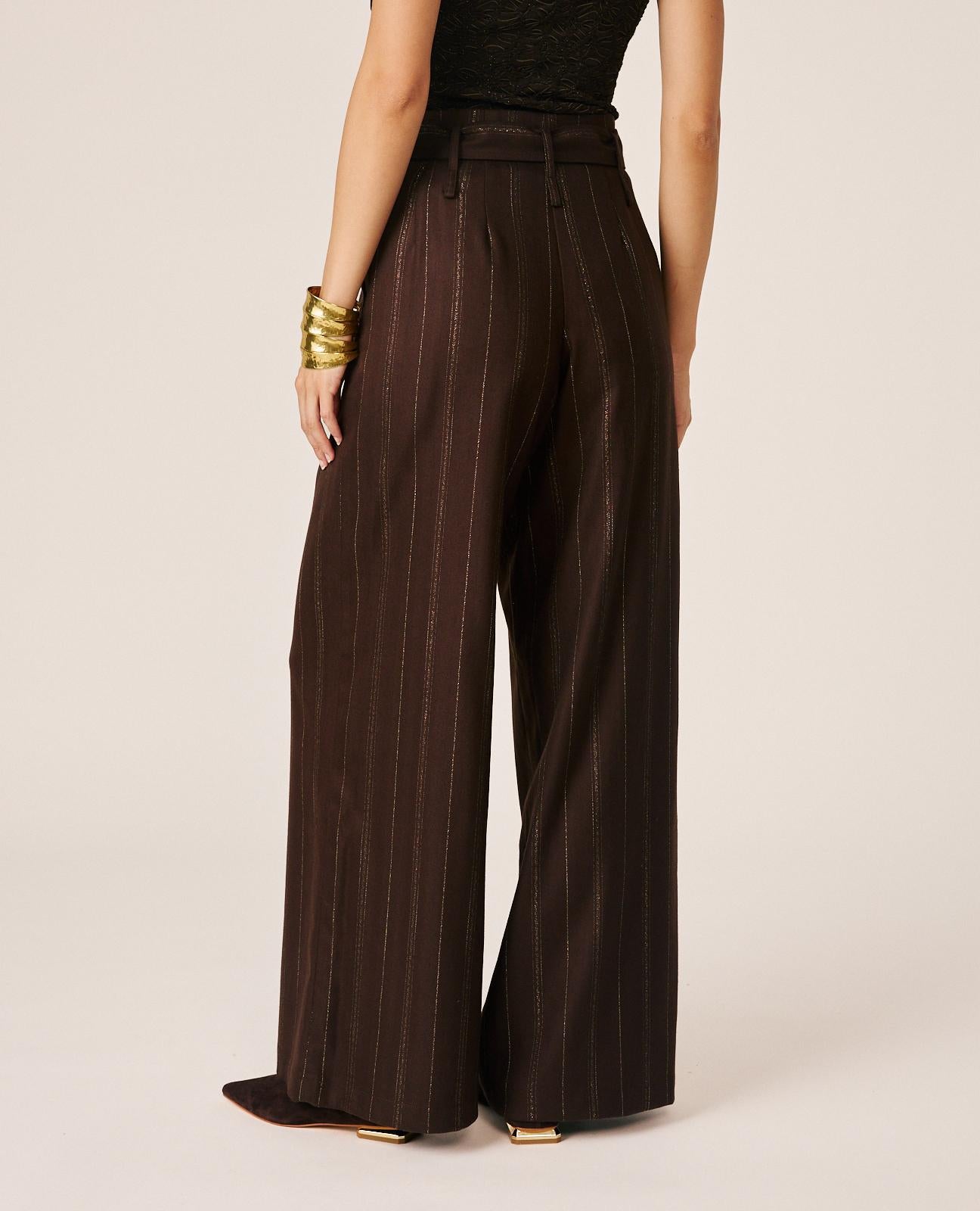 PANTALÓN SARGA DE RAYAS