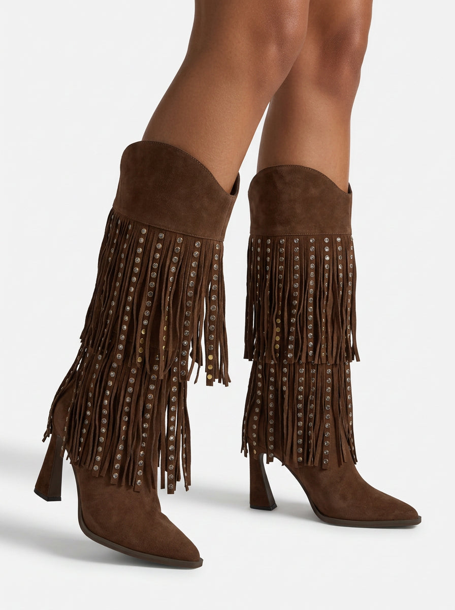 BOTA COWBOY DE ANTE CON FLECOS
