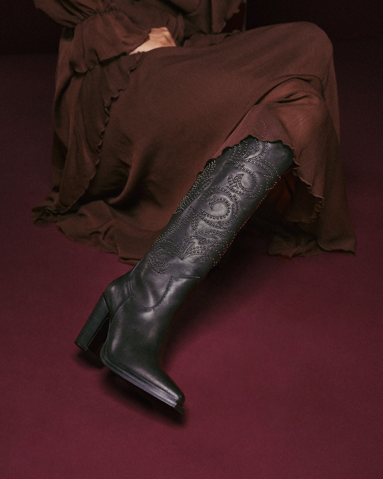 STIVALE DA COWBOY CON BORCHIE