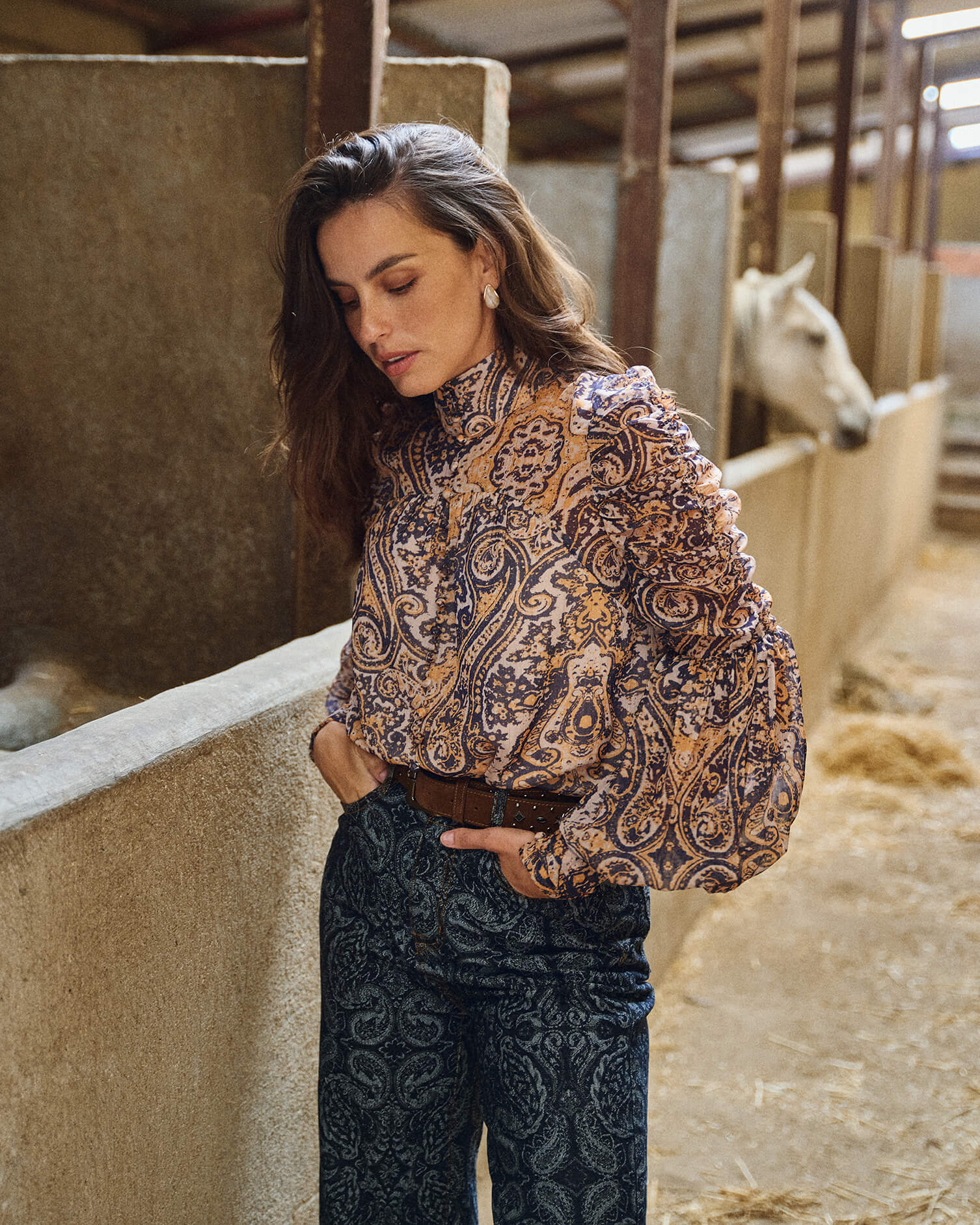 BLUSA ESTAMPADA ABOTONADA