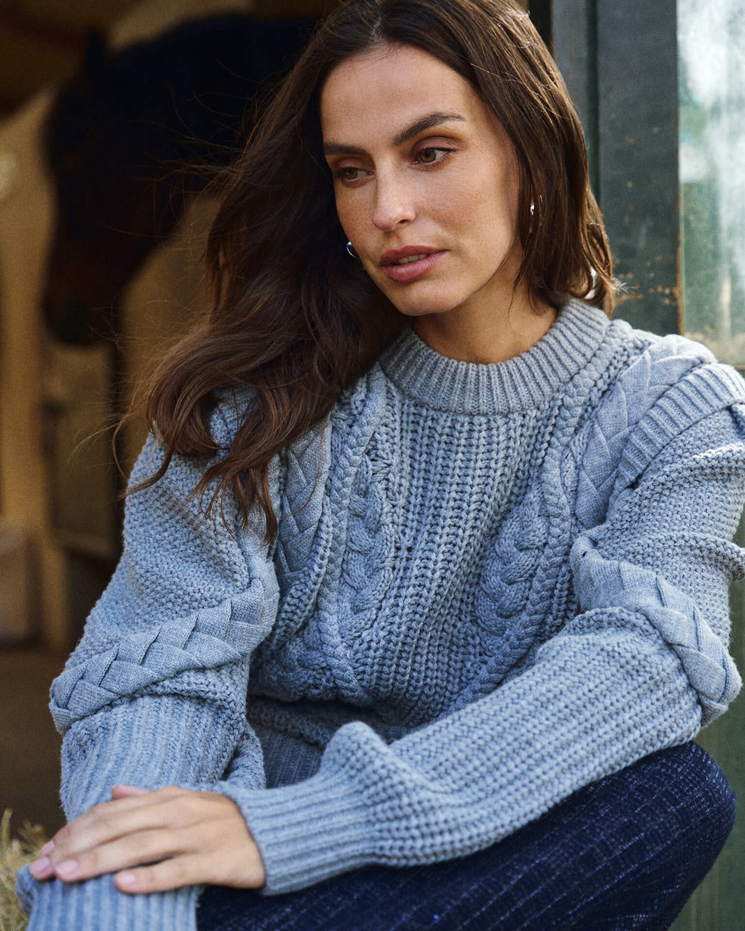 BRAIDED KNITTED SWEATER