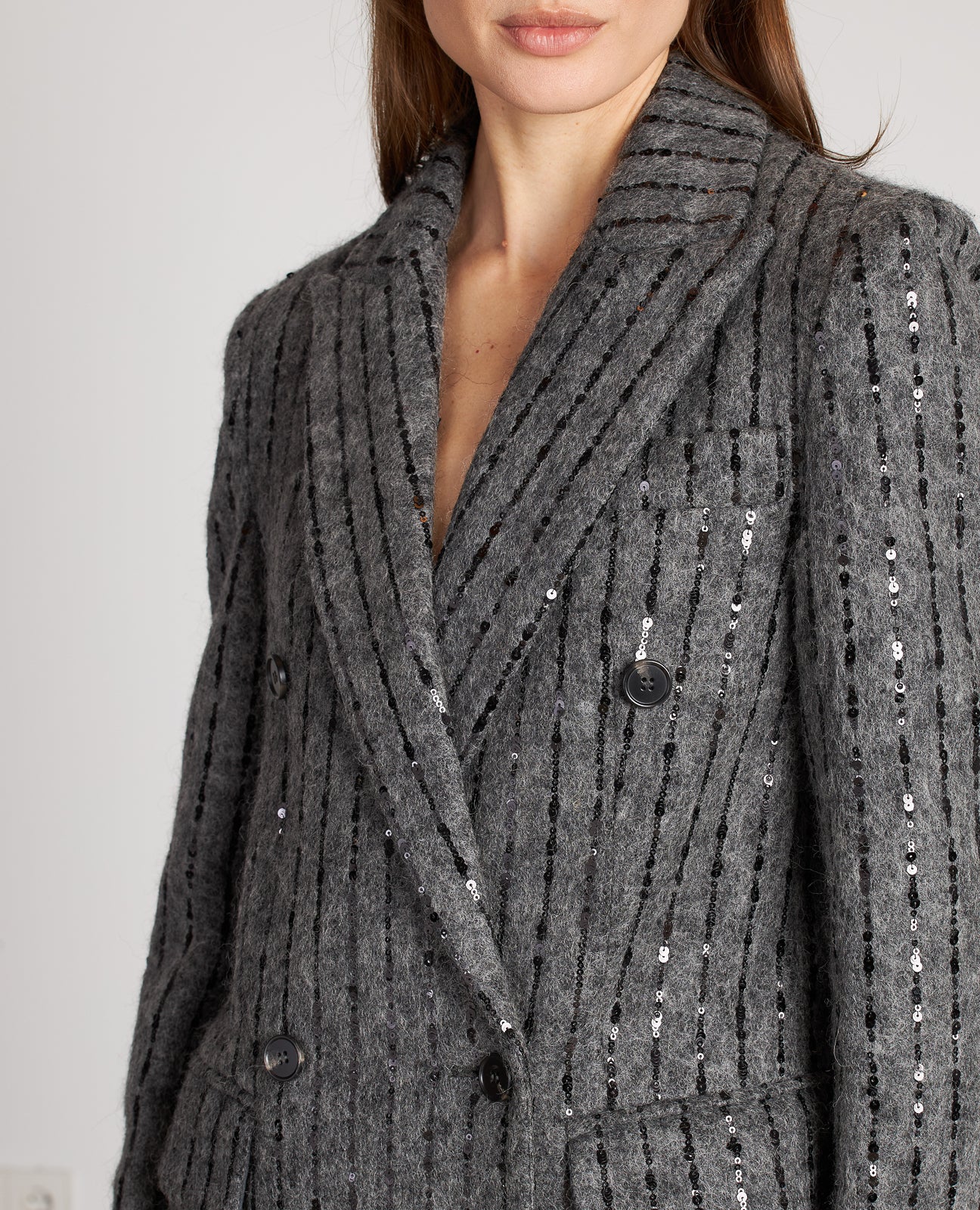 ABRIGO CRUZADO DETALLE LENTEJUELAS