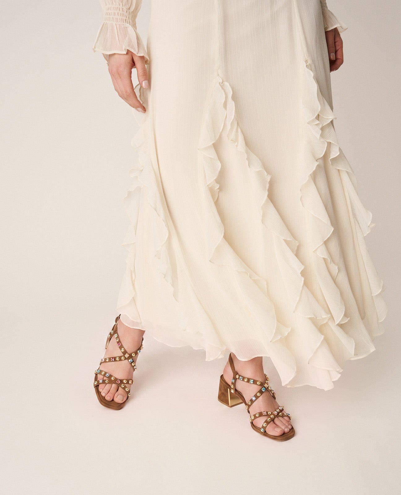 MIDI CHIFFON SKIRT