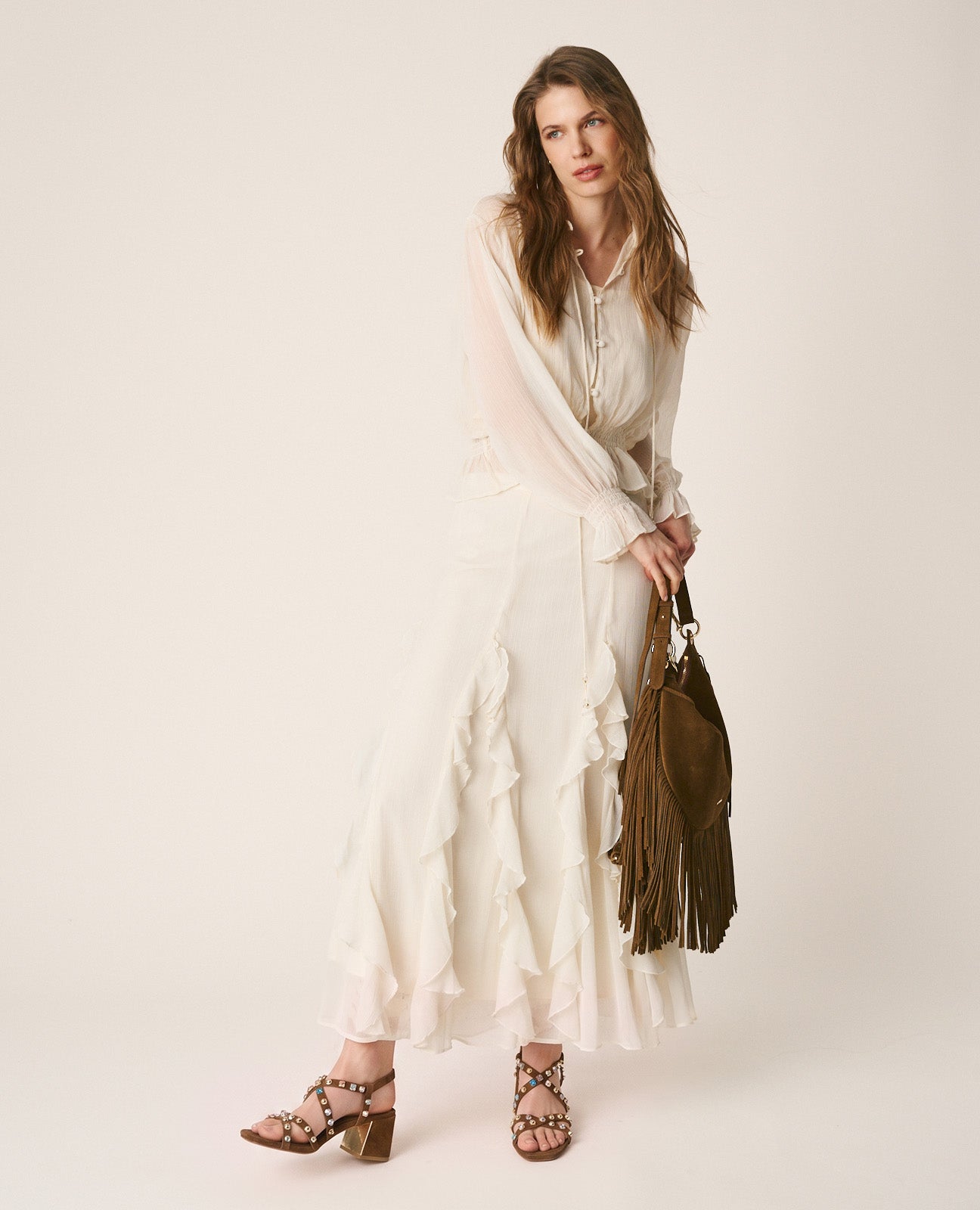 MIDI CHIFFON SKIRT