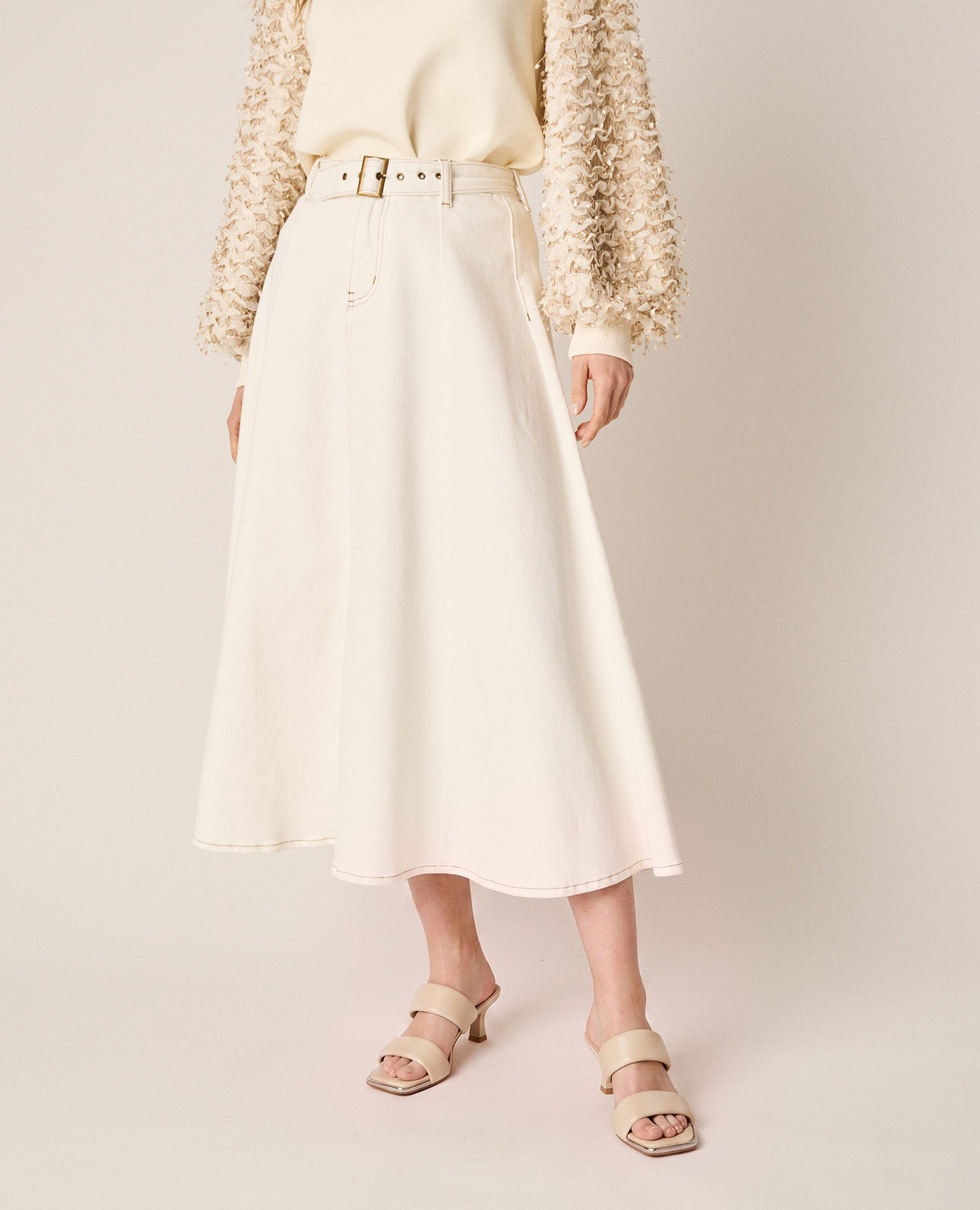 FALDA MIDI DENIM