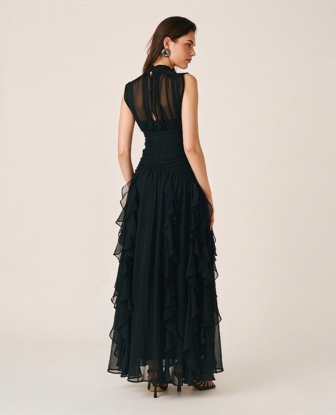 LONG DRESS WITH RUFFLES