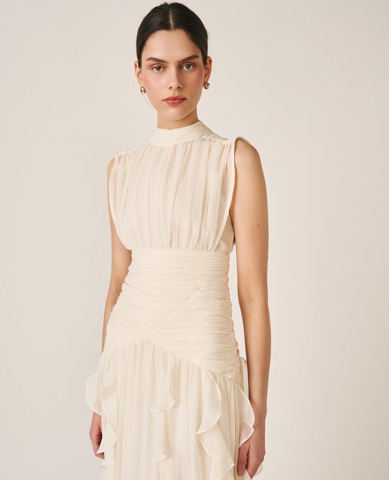 VESTIDO LARGO VOLANTES