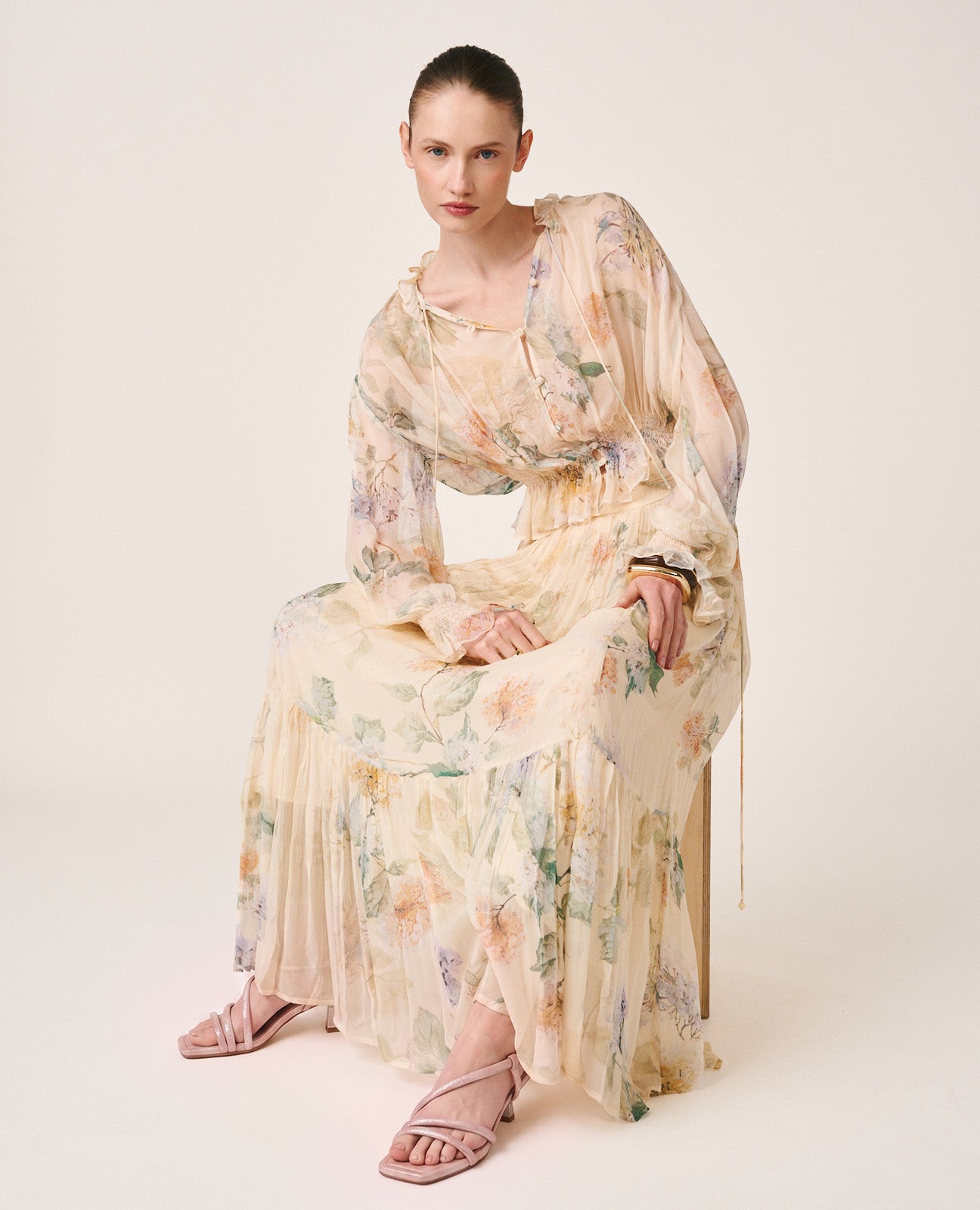 FALDA MIDI FLORAL