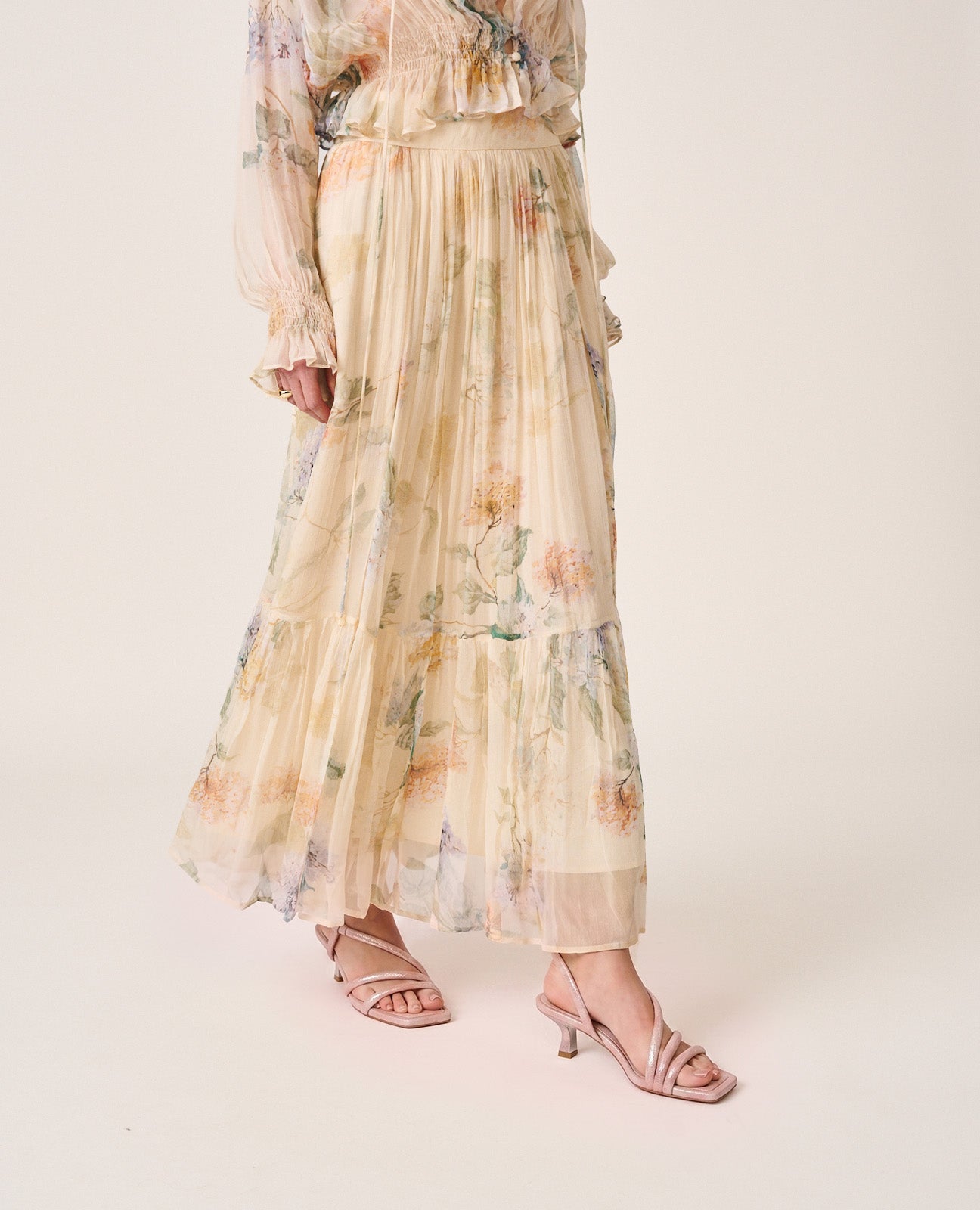 FALDA MIDI FLORAL