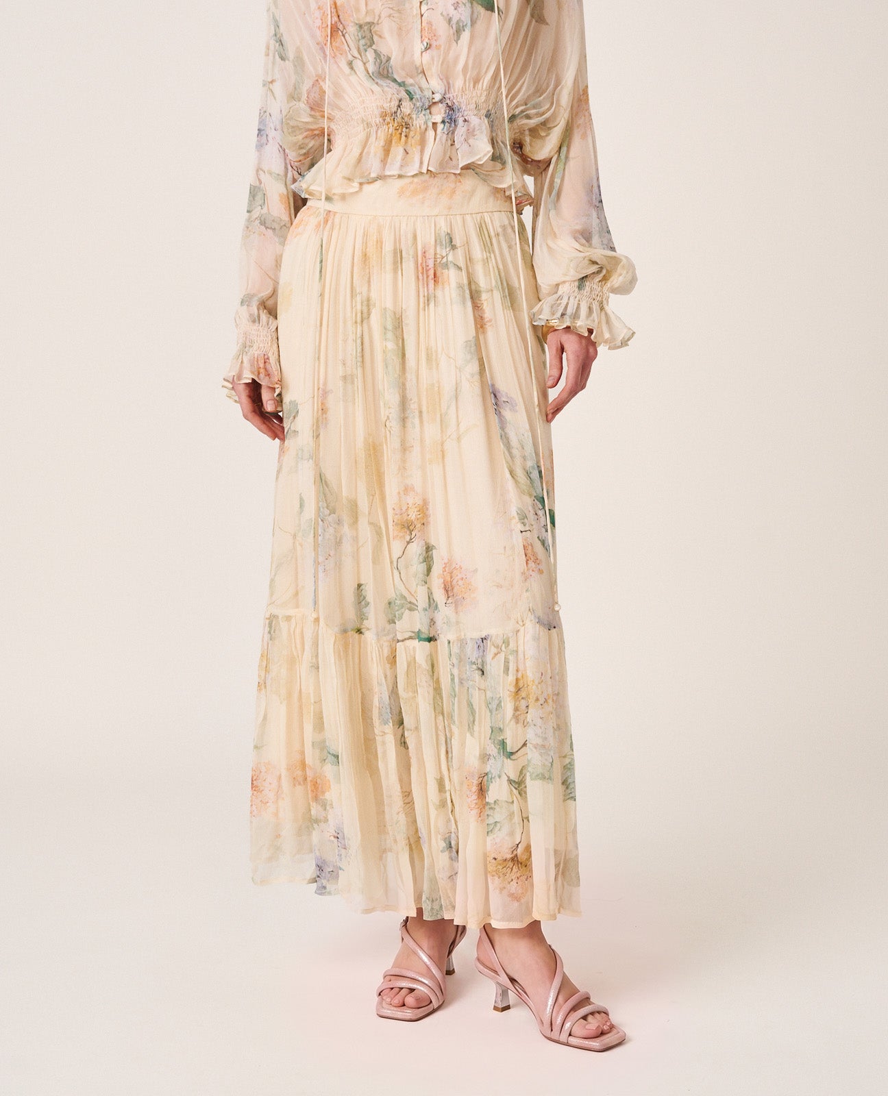 FALDA MIDI FLORAL