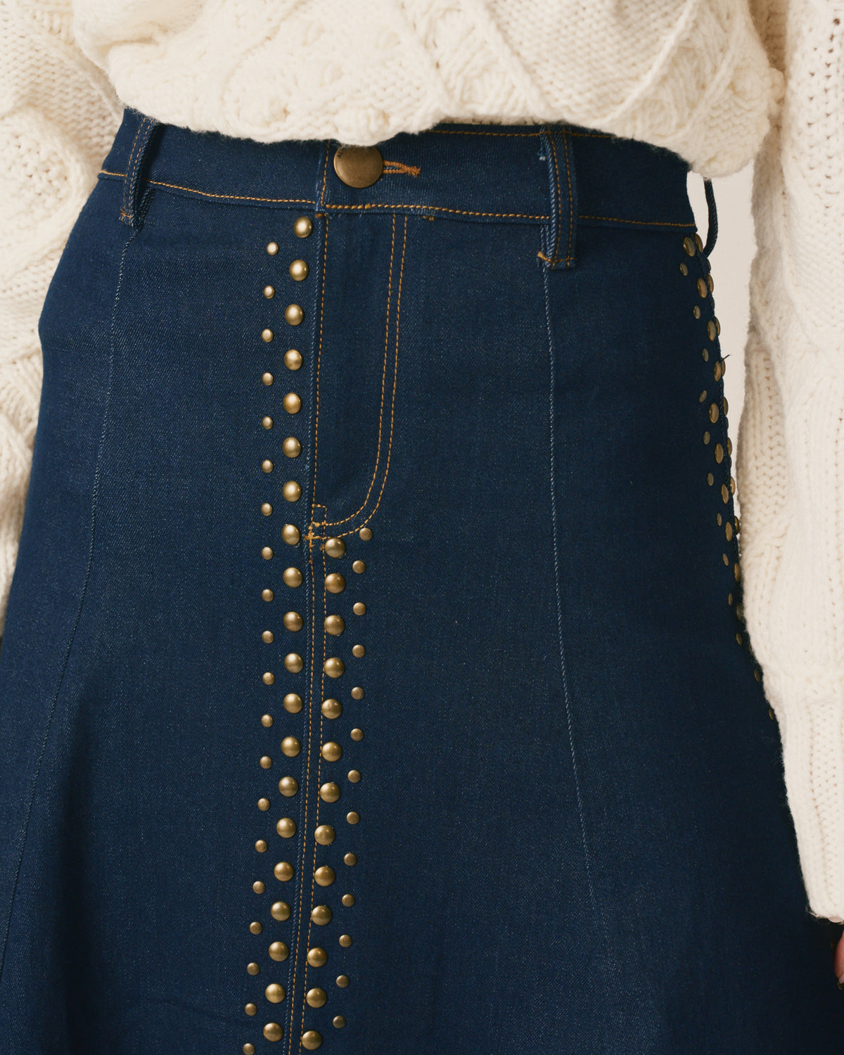 DENIM MIDI SKIRT