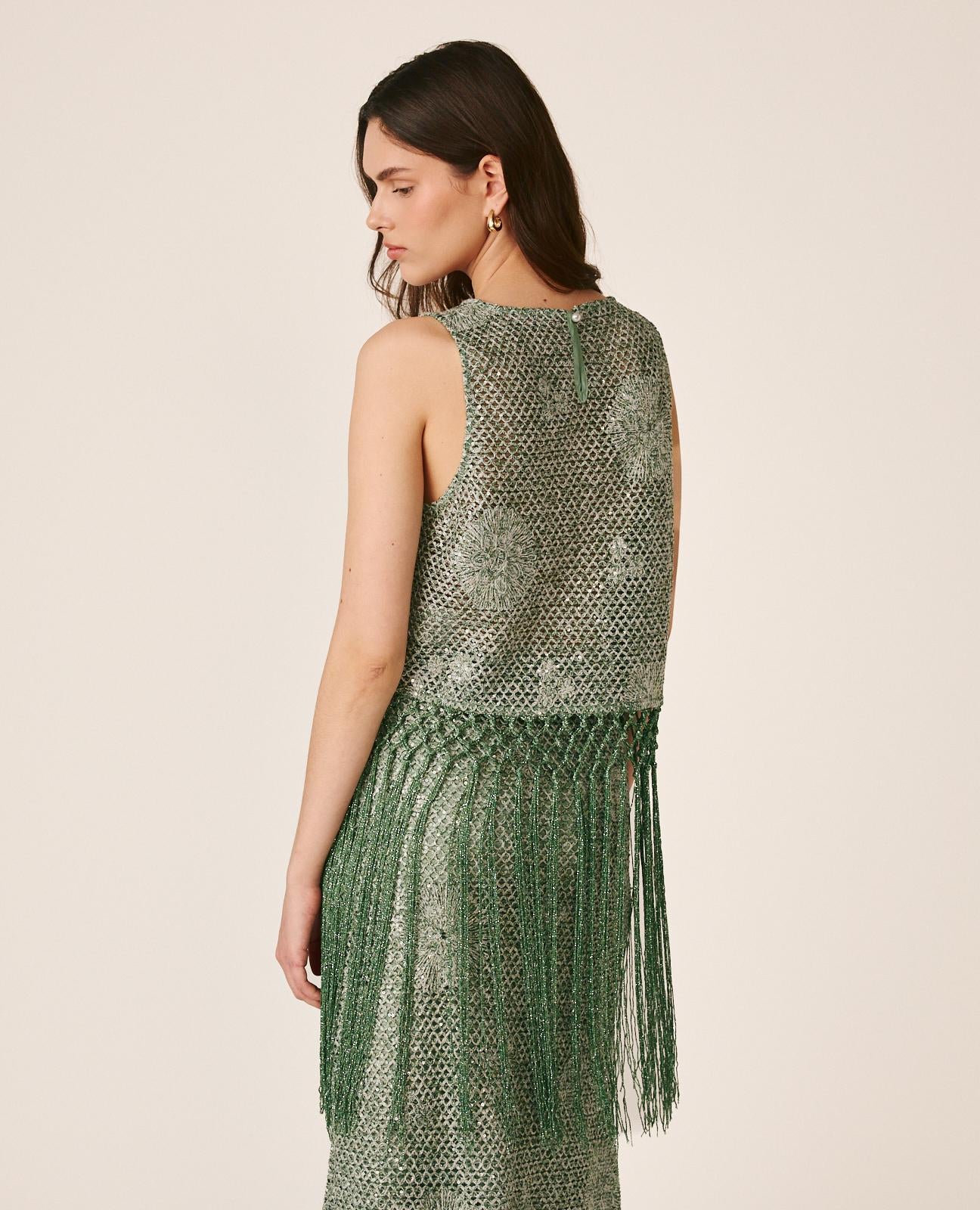 TOP FLECOS LENTEJUELAS