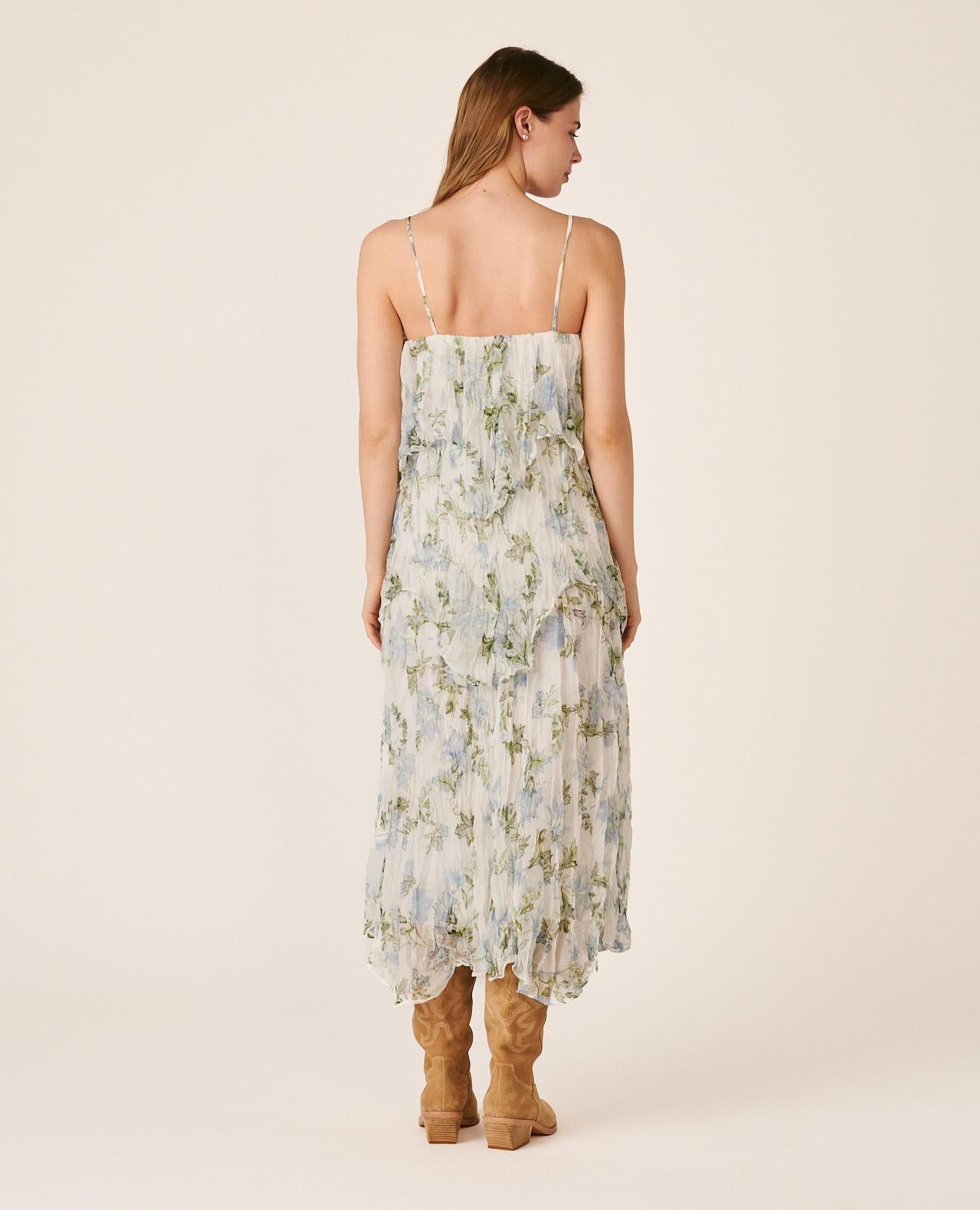 VESTIDO DE GASA FLORAL