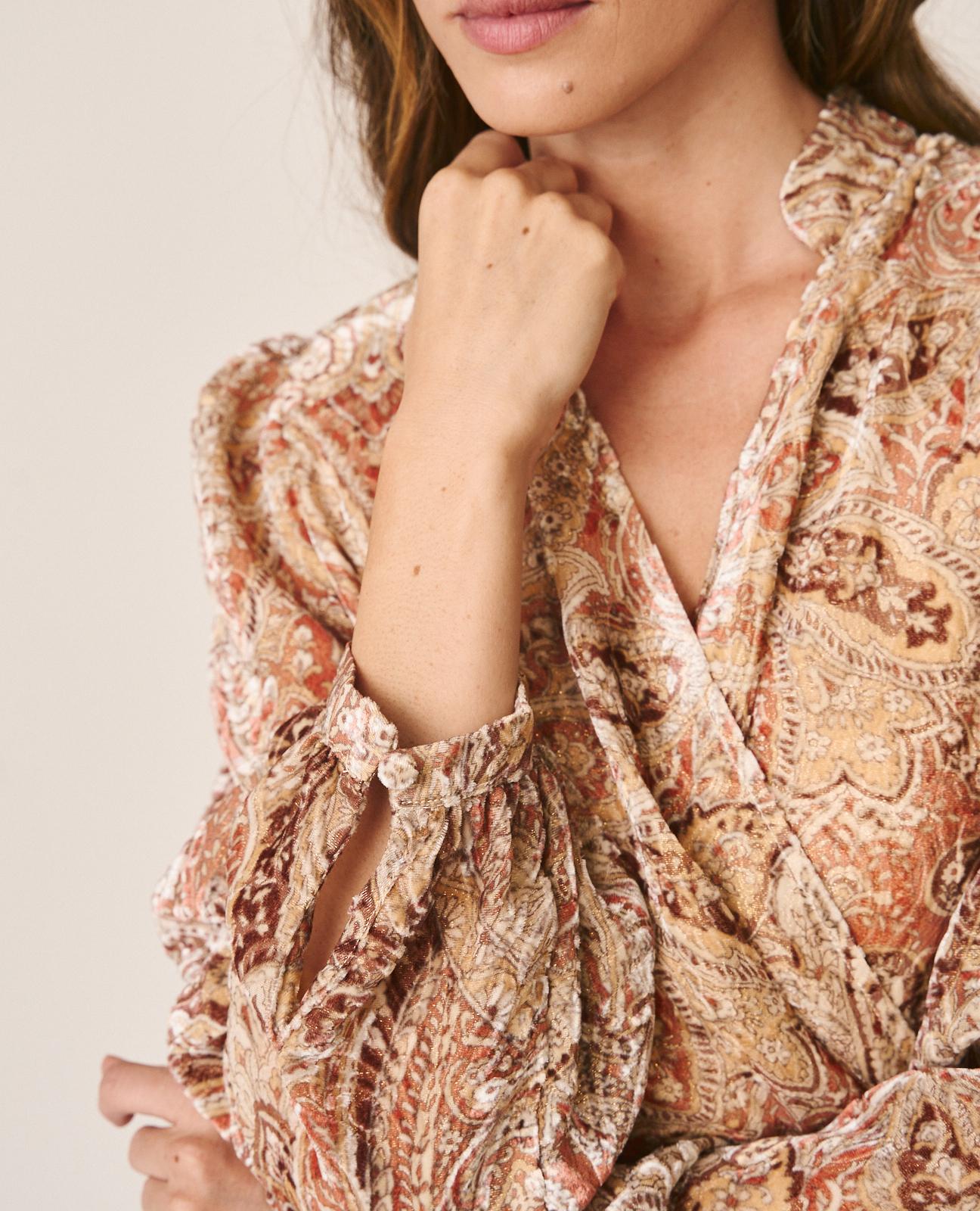 VESTIDO MIDI SEDA PAISLEY