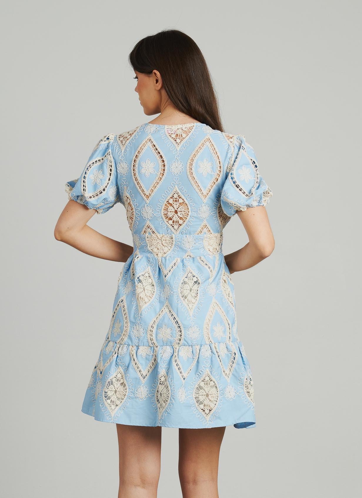 SHORT EMBROIDERED DRESS