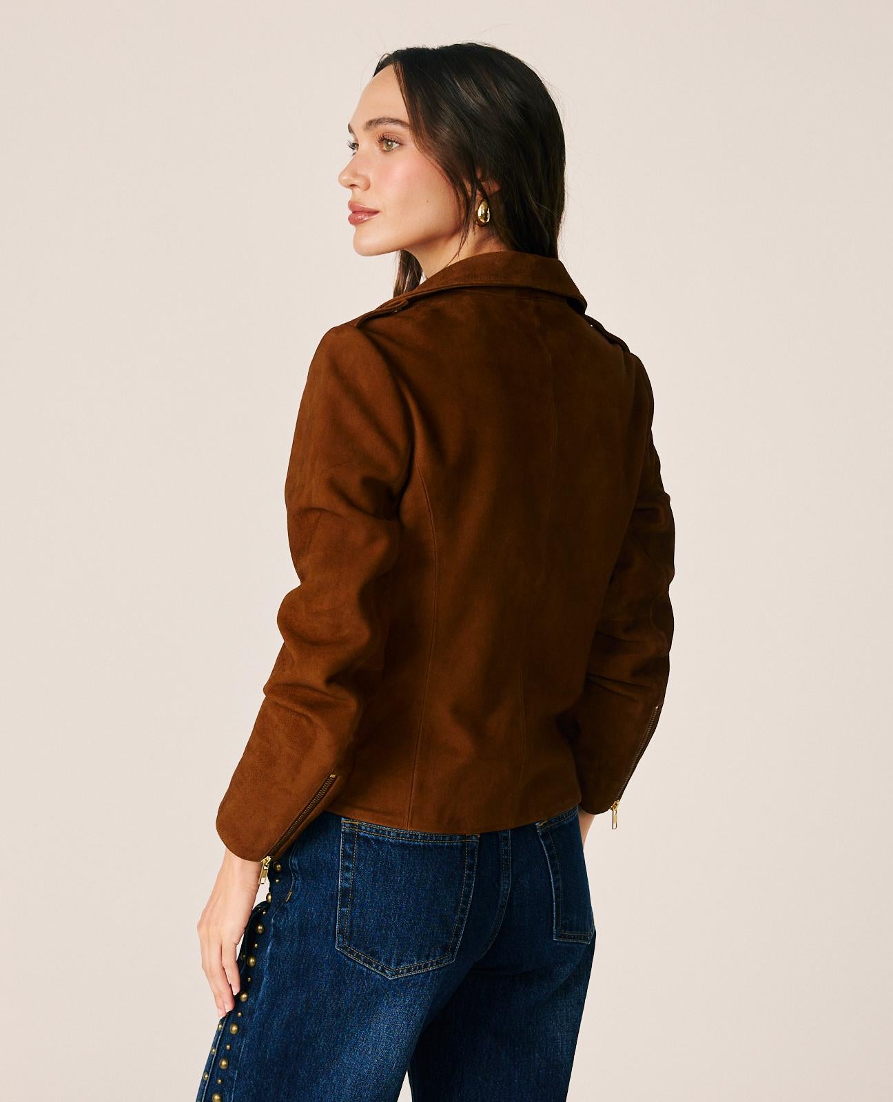 CHAQUETA BIKER DE ANTE