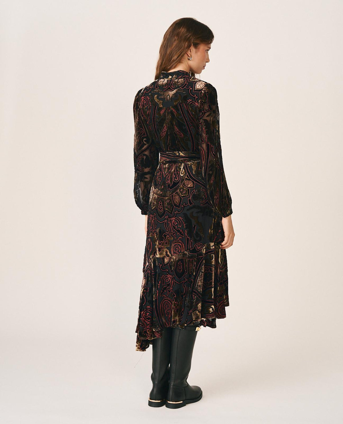 VESTIDO MIDI SEDA ESTAMPADO