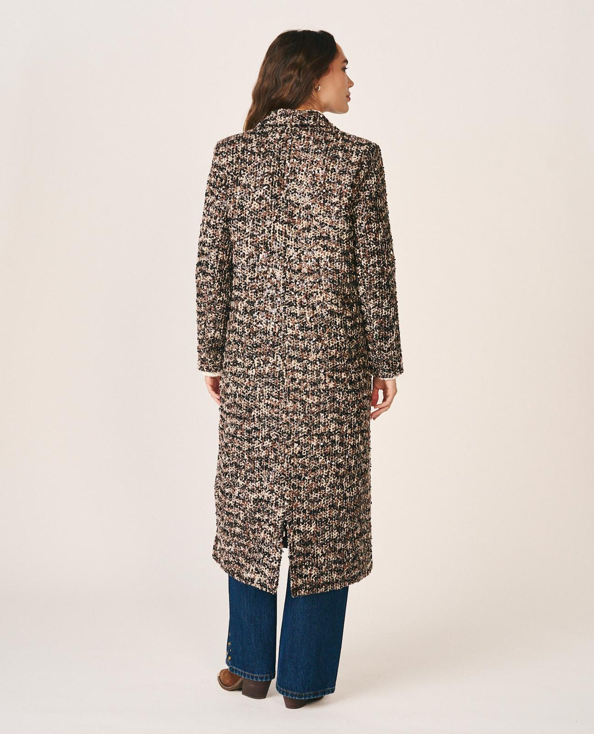 CAPPOTTO IN TWEED CON PAILLETTES