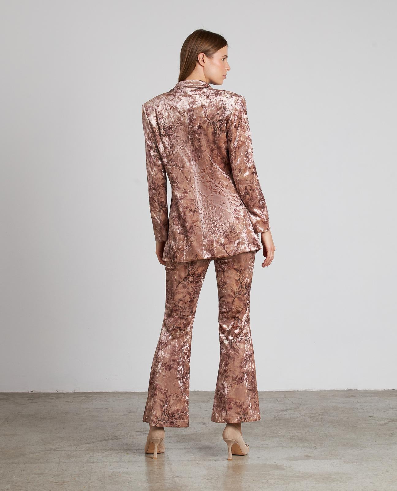 VELVET DOUBLE BREASTED BLAZER