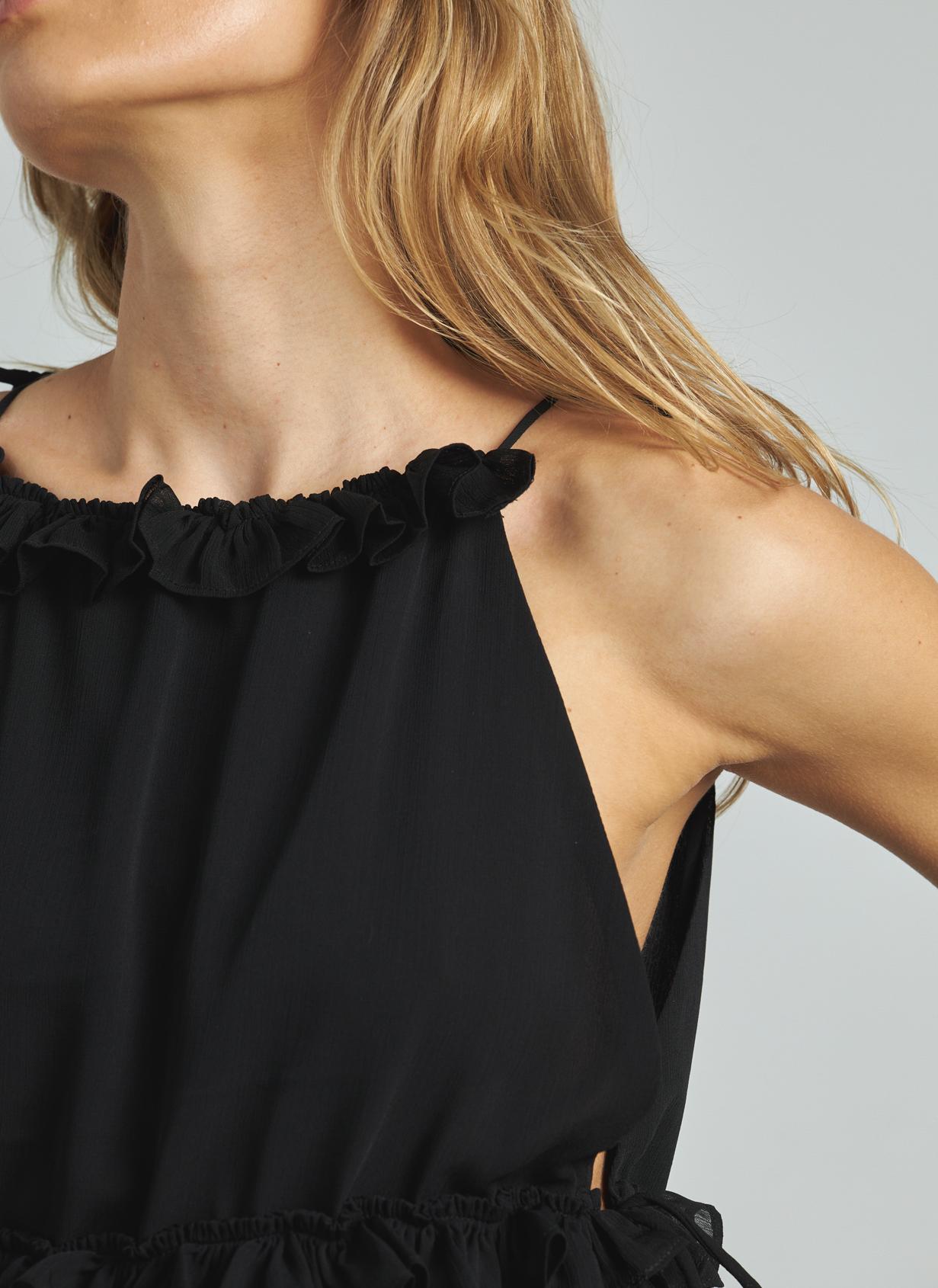 VESTIDO MIDI COM DECOTE HALTERE