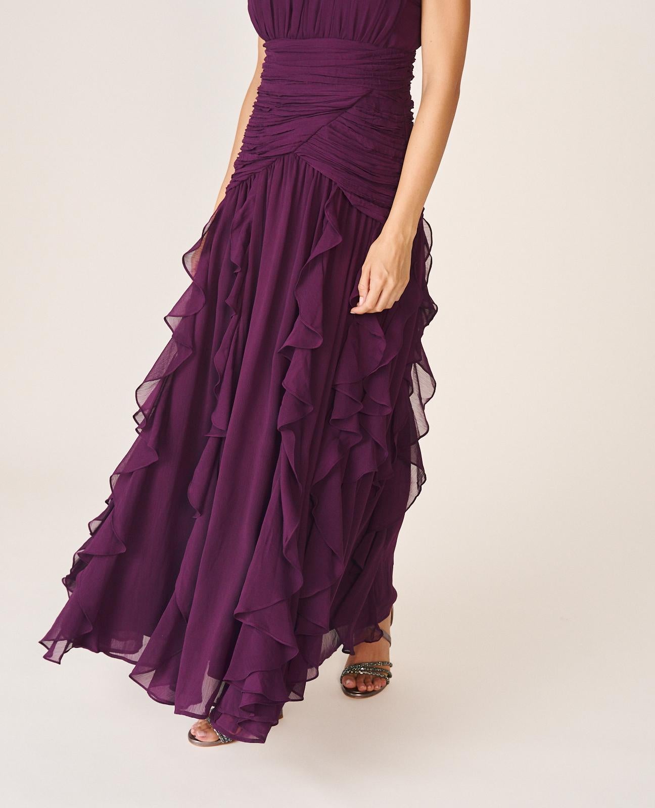 VESTIDO LARGO VOLANTES