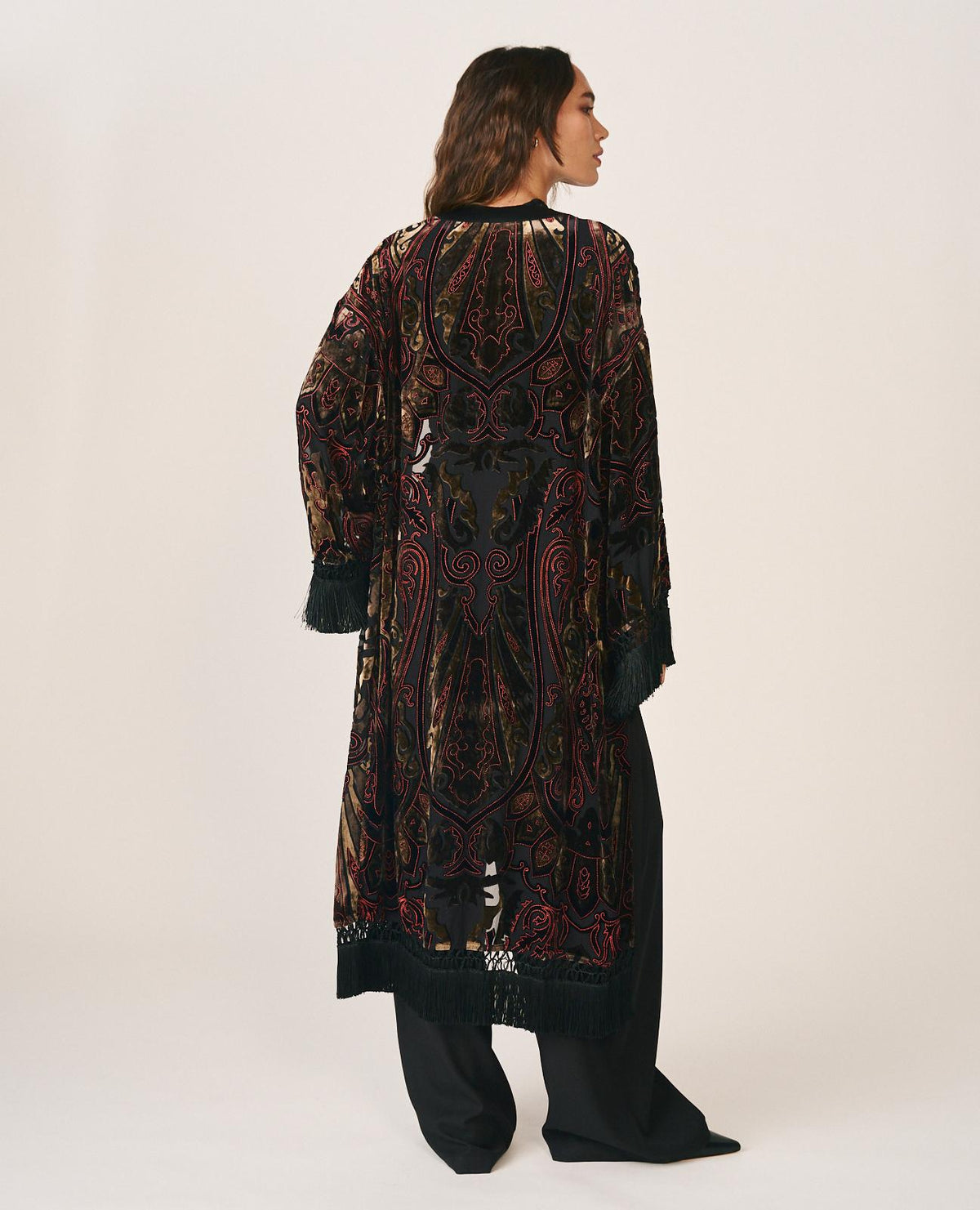 PRINTED SILK CAFTAN