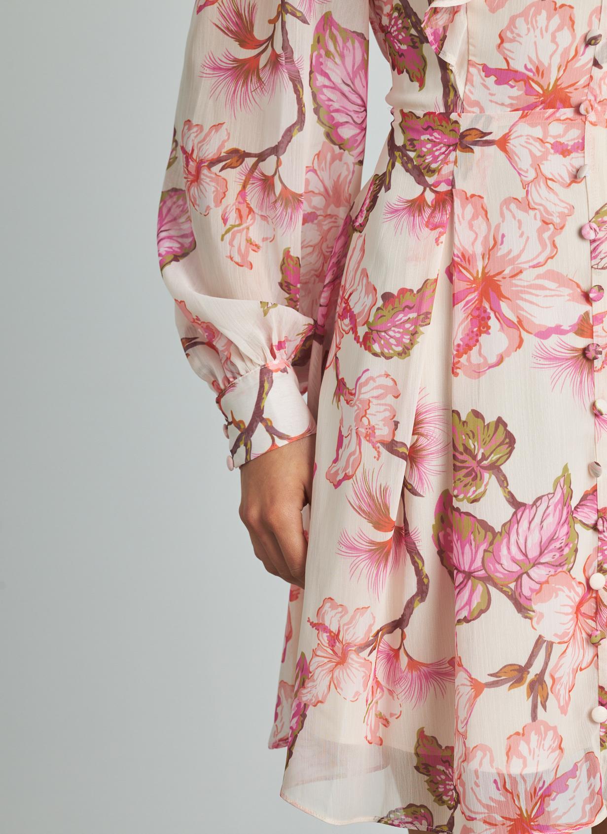 SHORT DRESS WITH RUFFLE DETAIL
