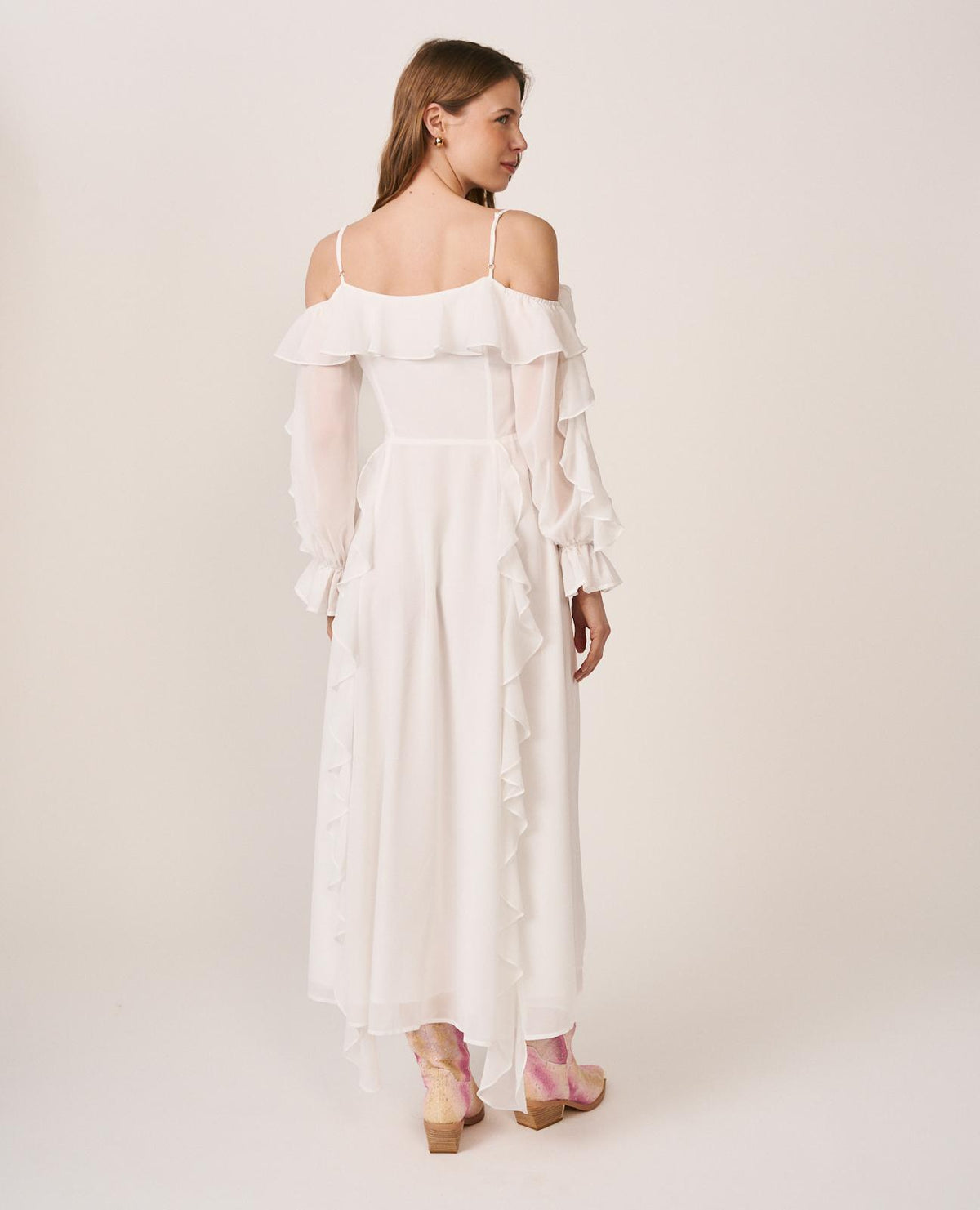 VESTIDO MIDI VOLANTES