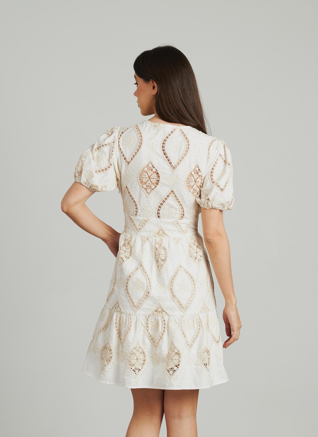 SHORT EMBROIDERED DRESS