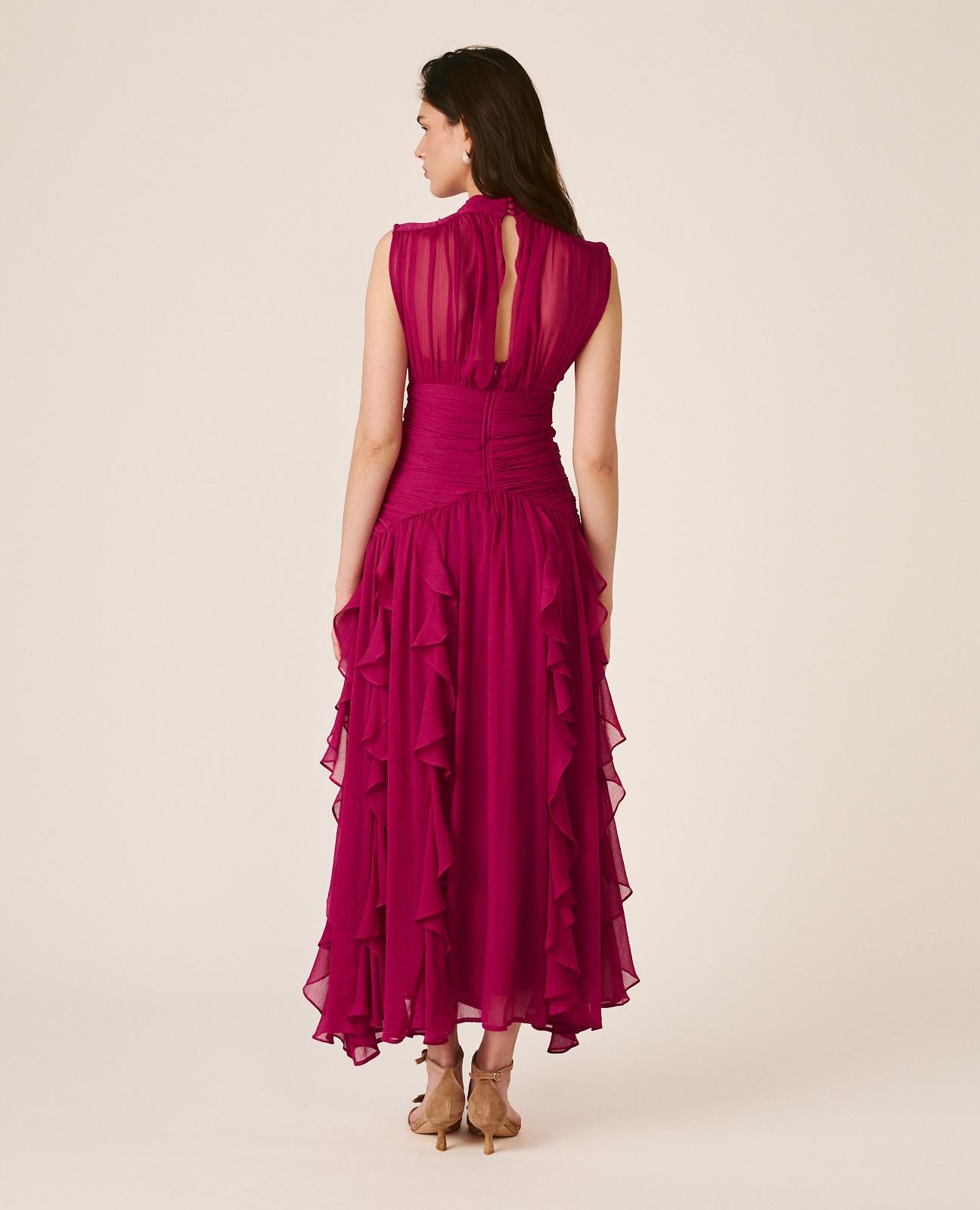 LONG DRESS WITH RUFFLES