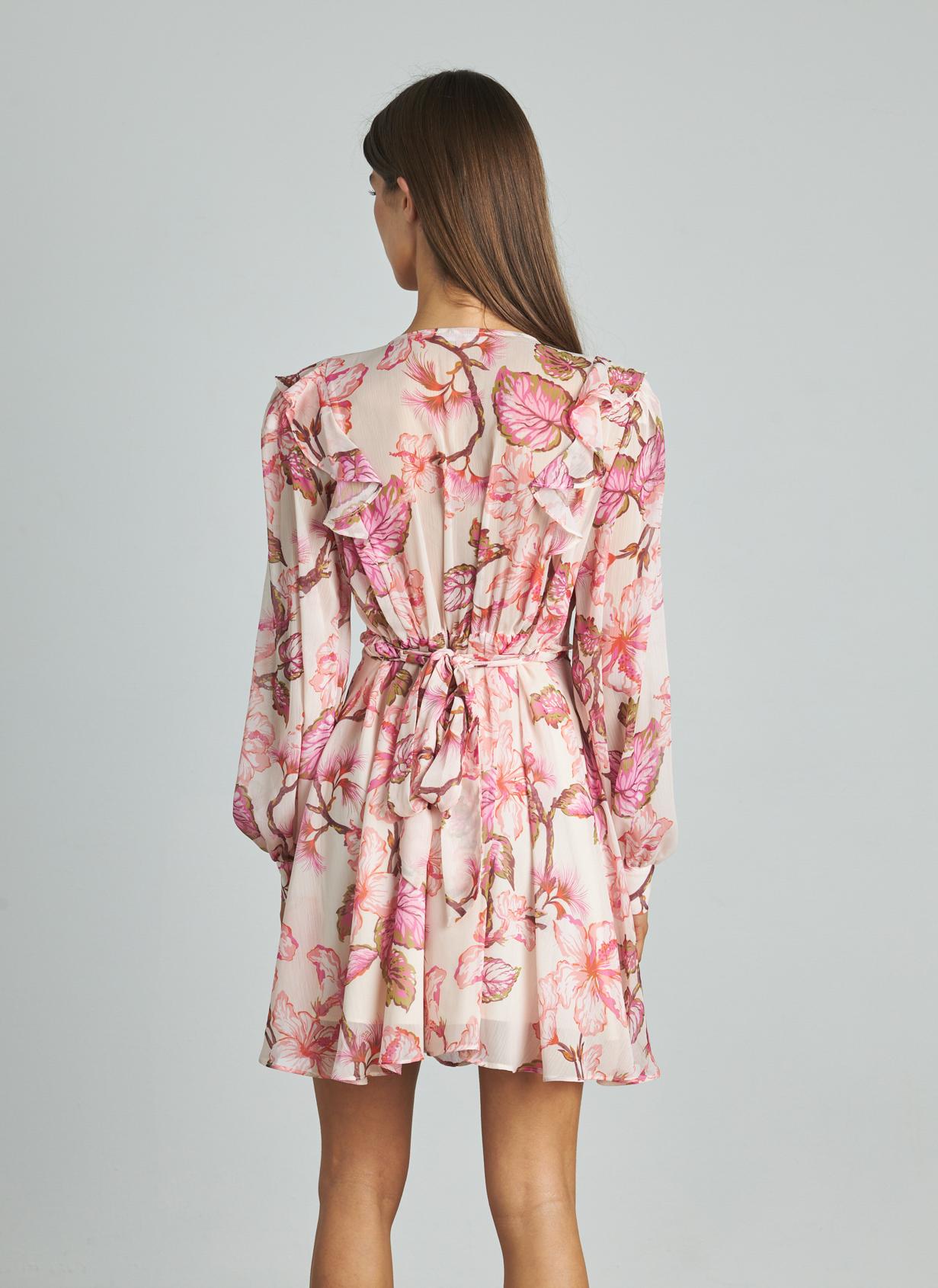 SHORT DRESS WITH RUFFLE DETAIL