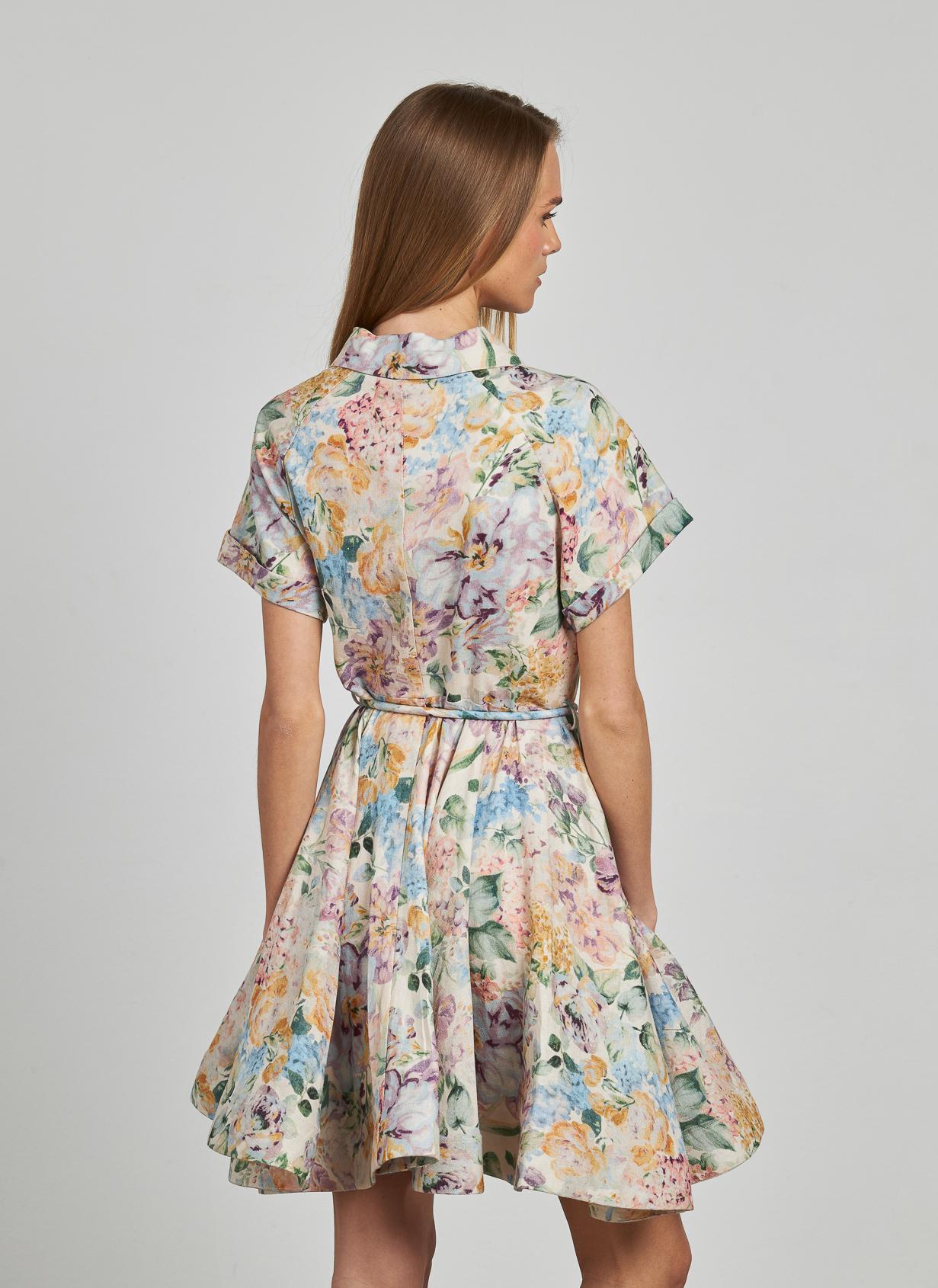 VESTIDO ESTAMPADO VOLANTES
