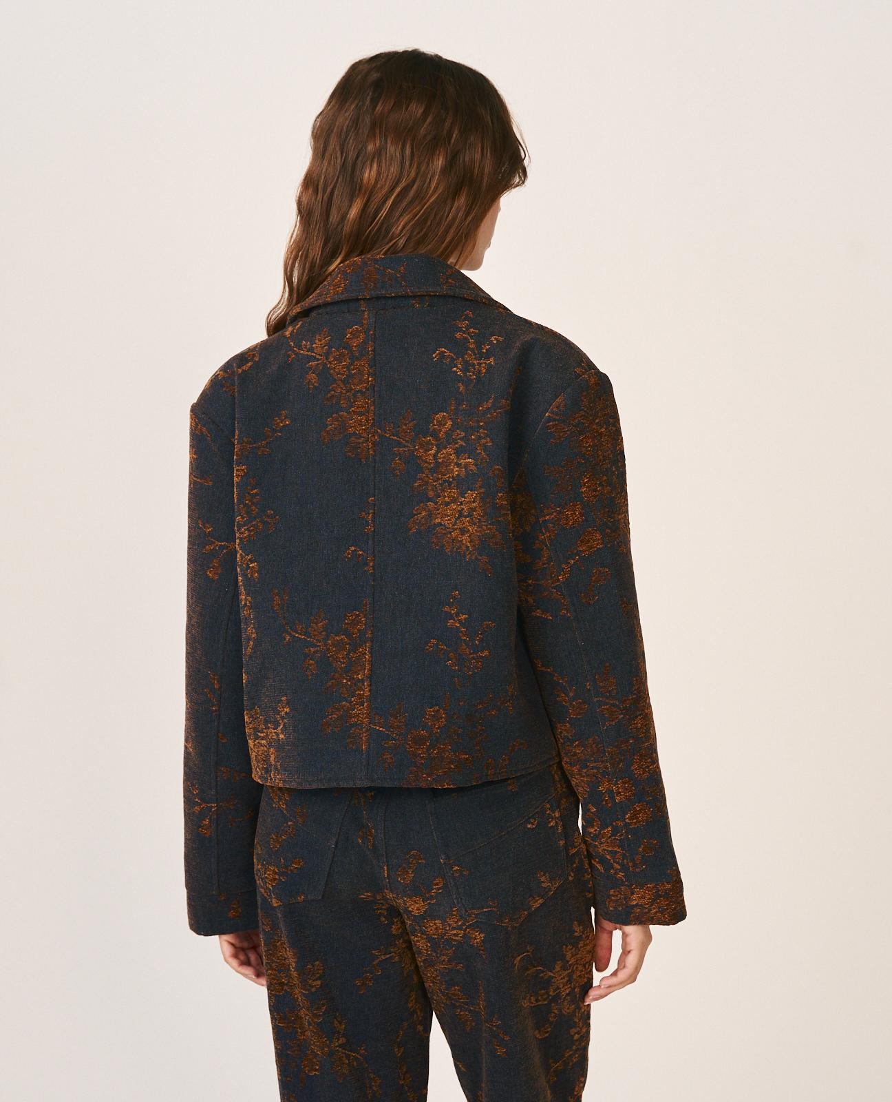 CHAQUETA DENIM FLORAL
