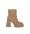 SQUARE TOE LEATHER ANKLE BOOT