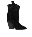 ANKLE BOOT WITH FRINGES AND RHINESTONES