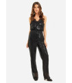 SEQUINED STRAIGHT TROUSERS