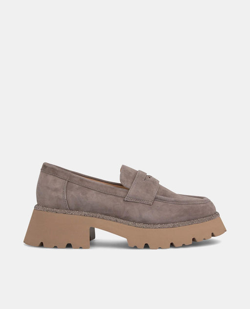 MOCCASIN WITH PLATFORM STRAP